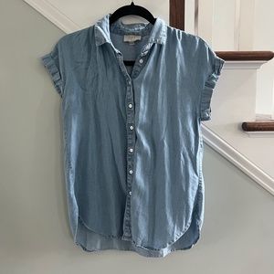 LOFT Chambray Dolman Everyday Shirt Size XSP